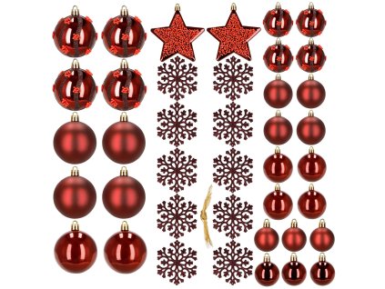 CA1523 SET DECORAȚIUNI DE CRĂCIUN 40 BUC.