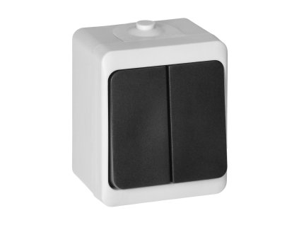 Comutator pentru lumină AQUATIC MINI IP54 alb/negru