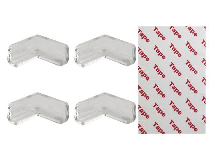 Colțare de protecție pentru mobilă 4 bucăți transparente