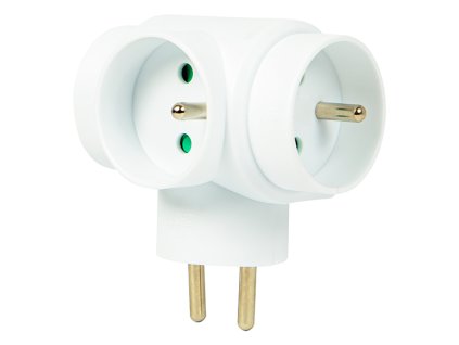 Adaptor triplu cu împământare