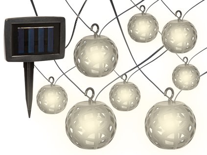 Ghirlandă solară de grădină 8 LED-uri lumini calde