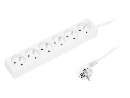 Cablu prelungitor 6 prize 3m alb 3x1,5mm