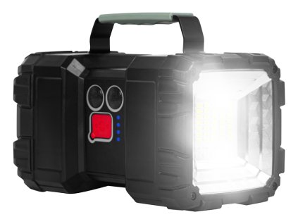 Lanternă LED reîncărcabilă cu căutător dublu față și funcție de powerbank