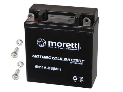 Baterie pentru motocicletă 6V 11Ah 6N11A-4B MORETTI