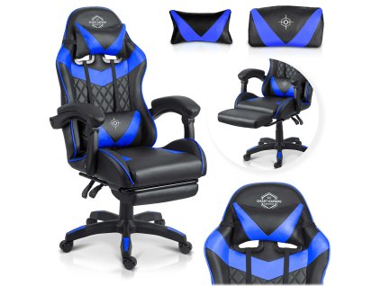 Scaun gaming Sofotel Draknor II negru-albastru