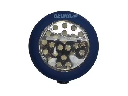 Lanterna 24 LED rotundă cu baterii, cârlig, magnet DEDRA L1000