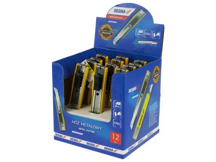 Cuțit metalic cu lamă retractabilă de 18mm