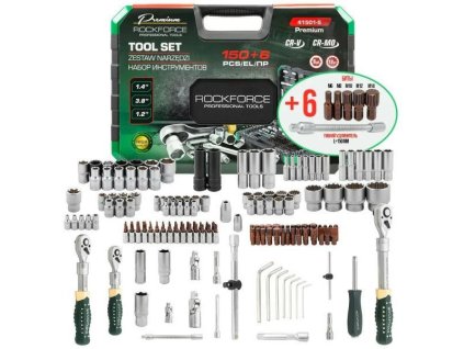 ROCKFORCE Set Unelte 150 + 6 Elemente Set Premium Cr-Mo CrV
