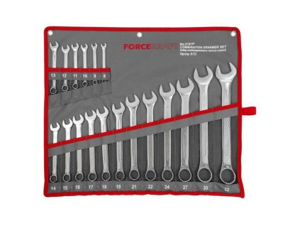 Set de chei fixe cu deschidere (8-32 mm) - 18 piese cu husă