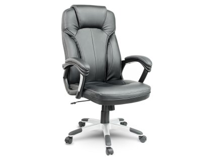 Scaun de birou din piele EG-222 negru