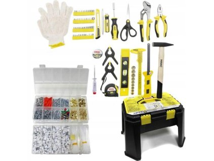 Set universal WMC 1200 piese 1/4'' 6-șuruburi + scaun