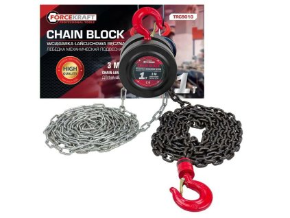 WINCH MANUAL CU LANȚ DE 1 TONĂ, LANȚ DE 3M