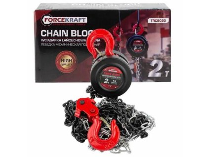 Mulineta Manuală Puternică cu Capacitate de 2 Tone - Lanț de 3M