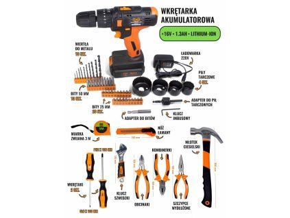 tool set with screwdriver 57 el case