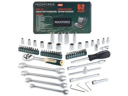 tool kit bits sockets spanners 62 el case