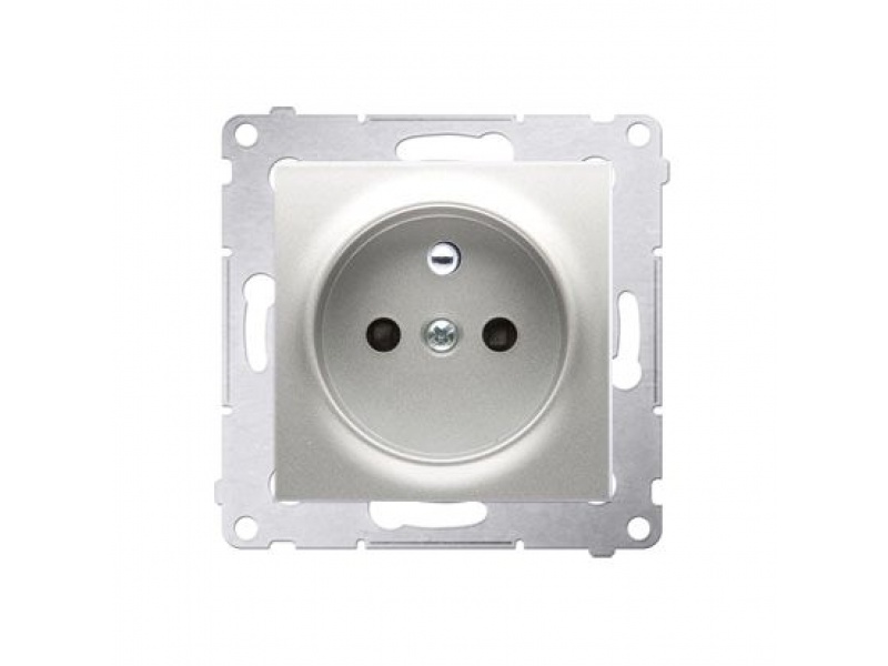 Kontakt-Simon Priză 250 V Simon 54 premium cu obturatoare modul argintiu