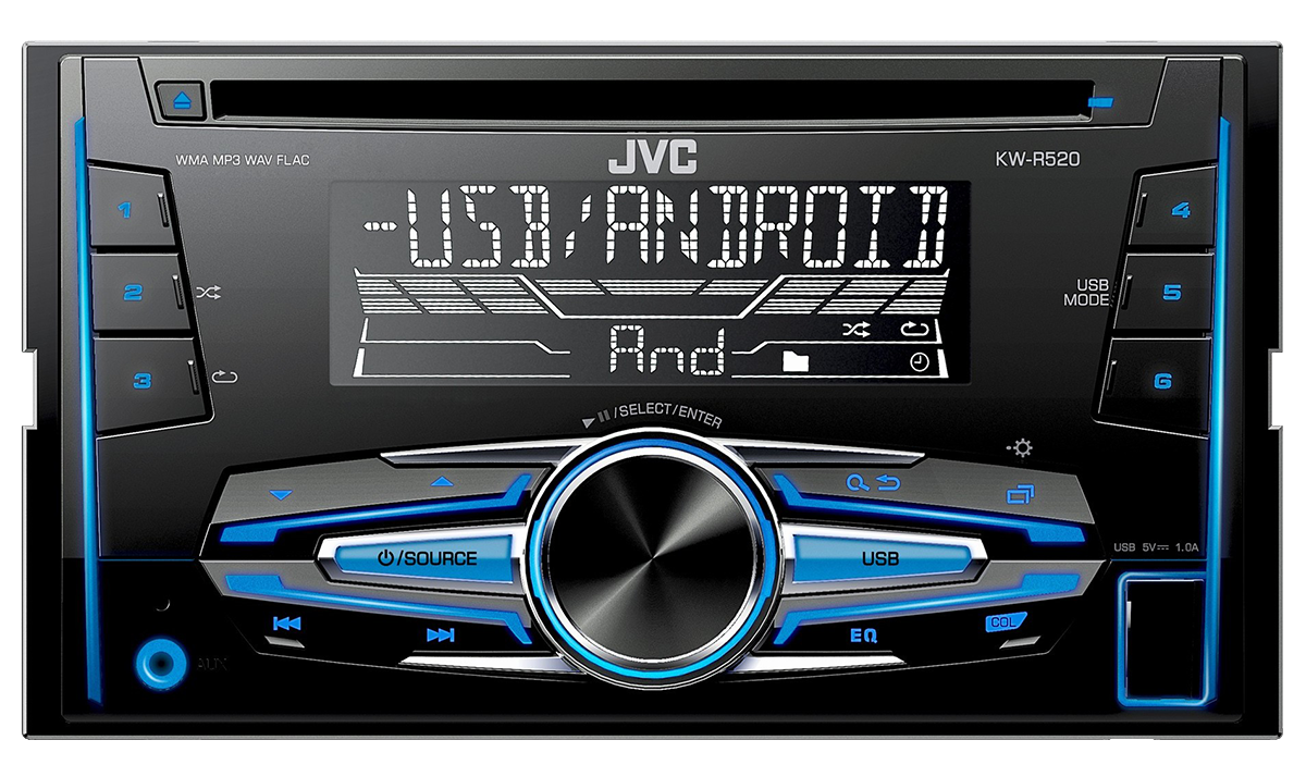 JVC Autoradio KW-R520 CD USB AUX, 2 DIN