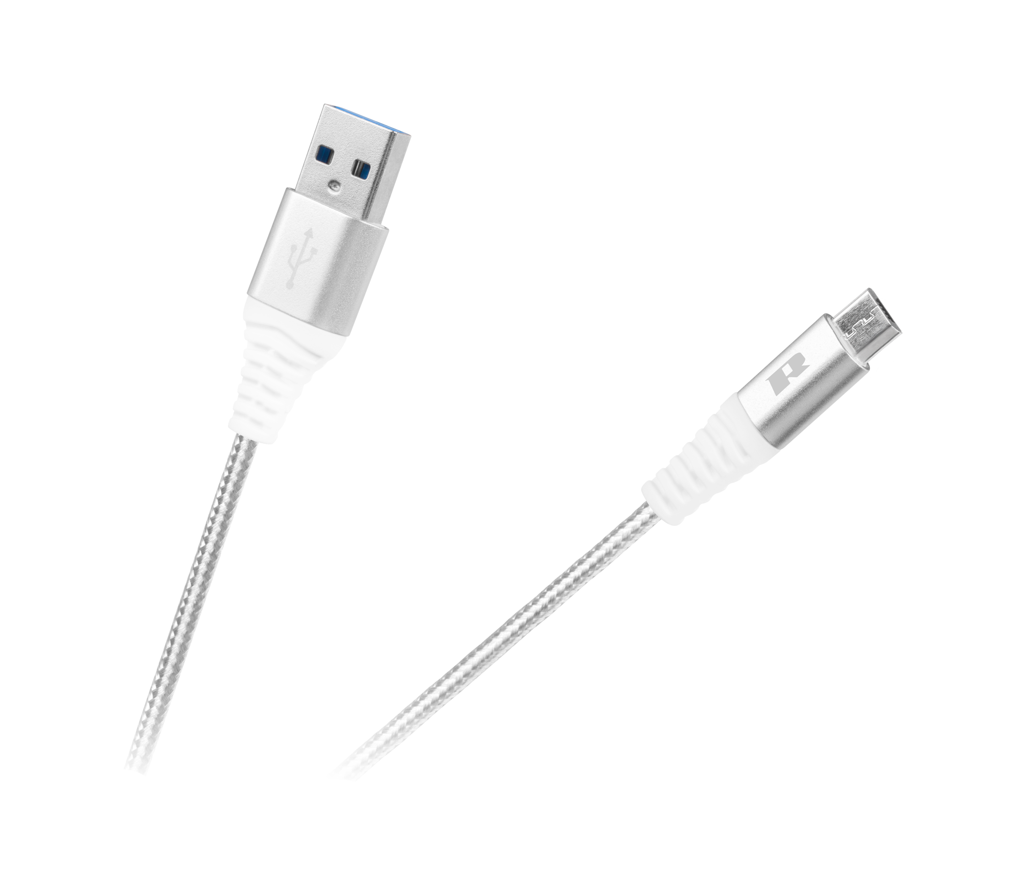 Rebel USB A - micro USB 0,5m alb RB-6000-050-W