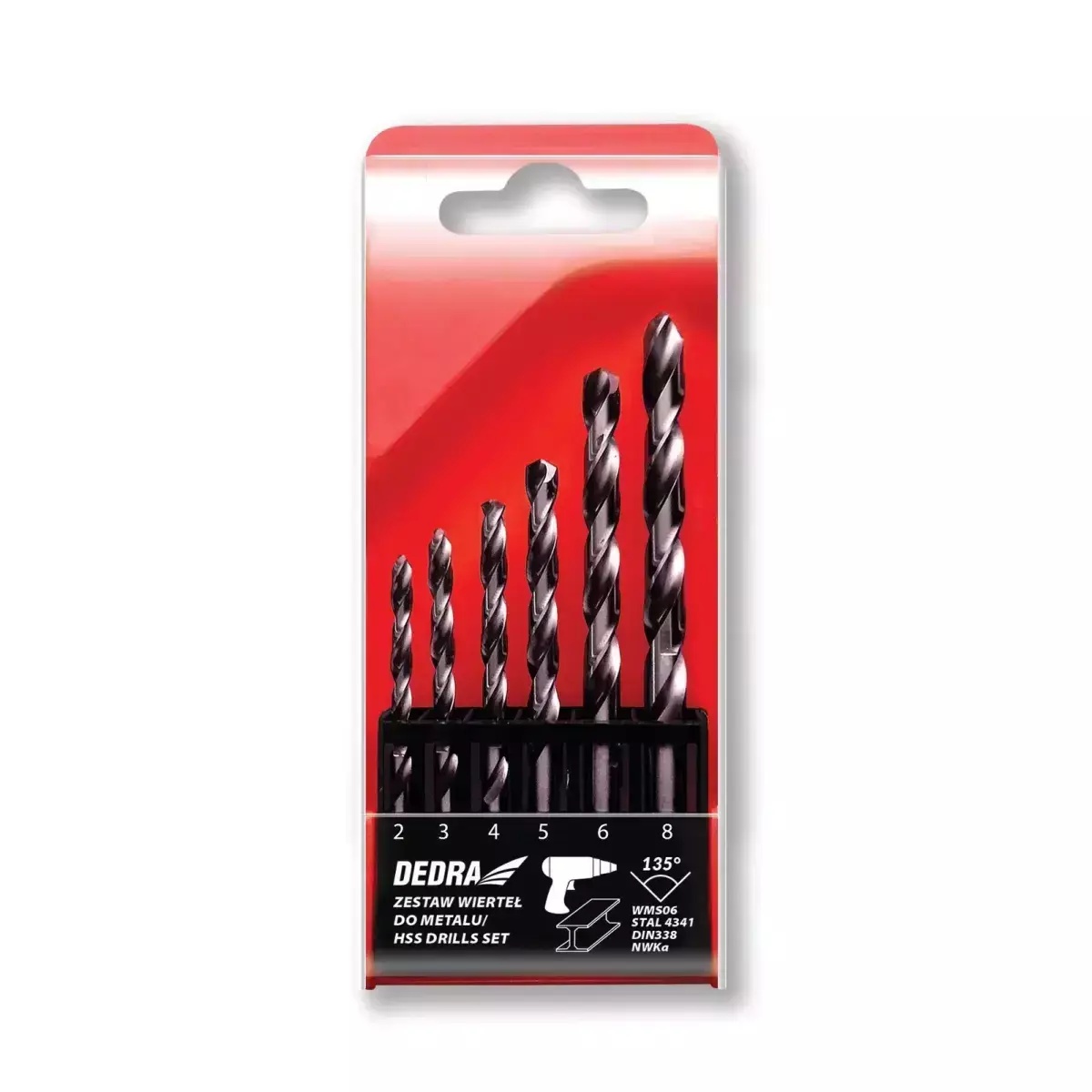 DEDRA-EXIM Set de burghie pentru metal 6 buc. WMS06