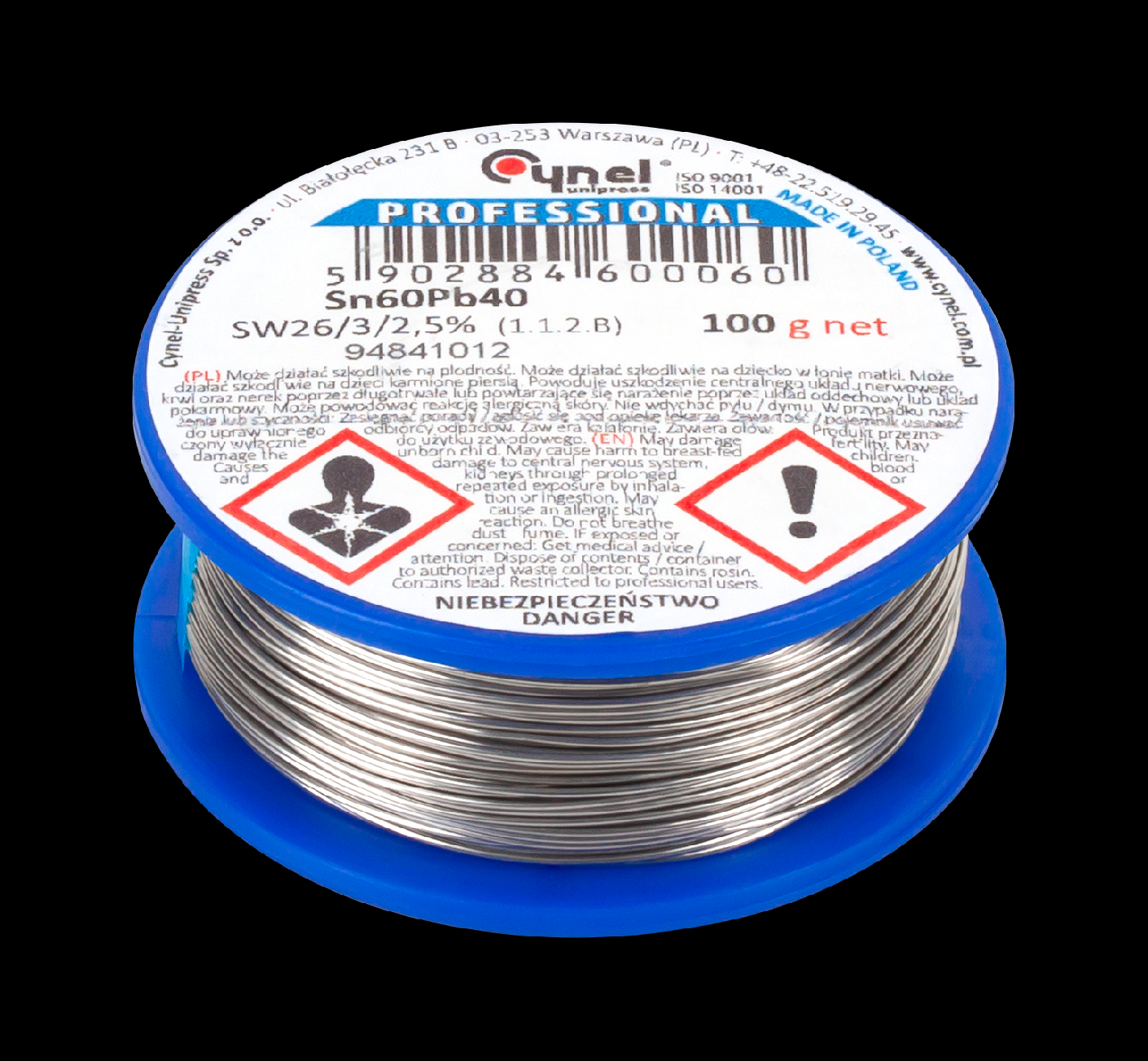 Sârmă de lipit 0,38 mm/100 g Sn60Pb40 CYNEL