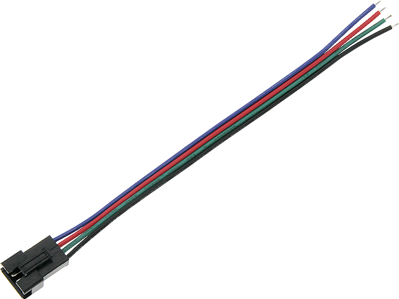 Conector pentru benzi LED auriu, RGB cu cablu