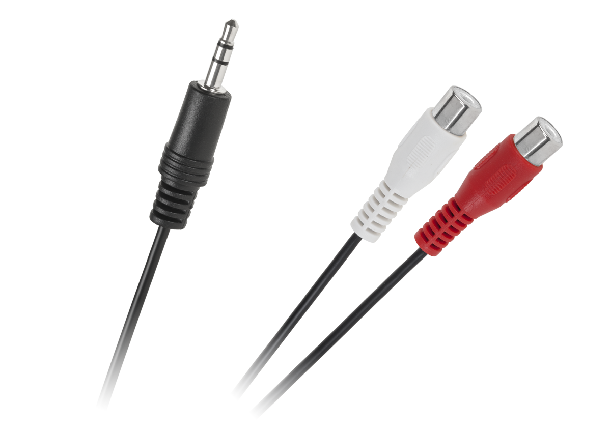CABLETECH Cablu Jack 3,5mm - RCA 2x priză 25cm KPO3872
