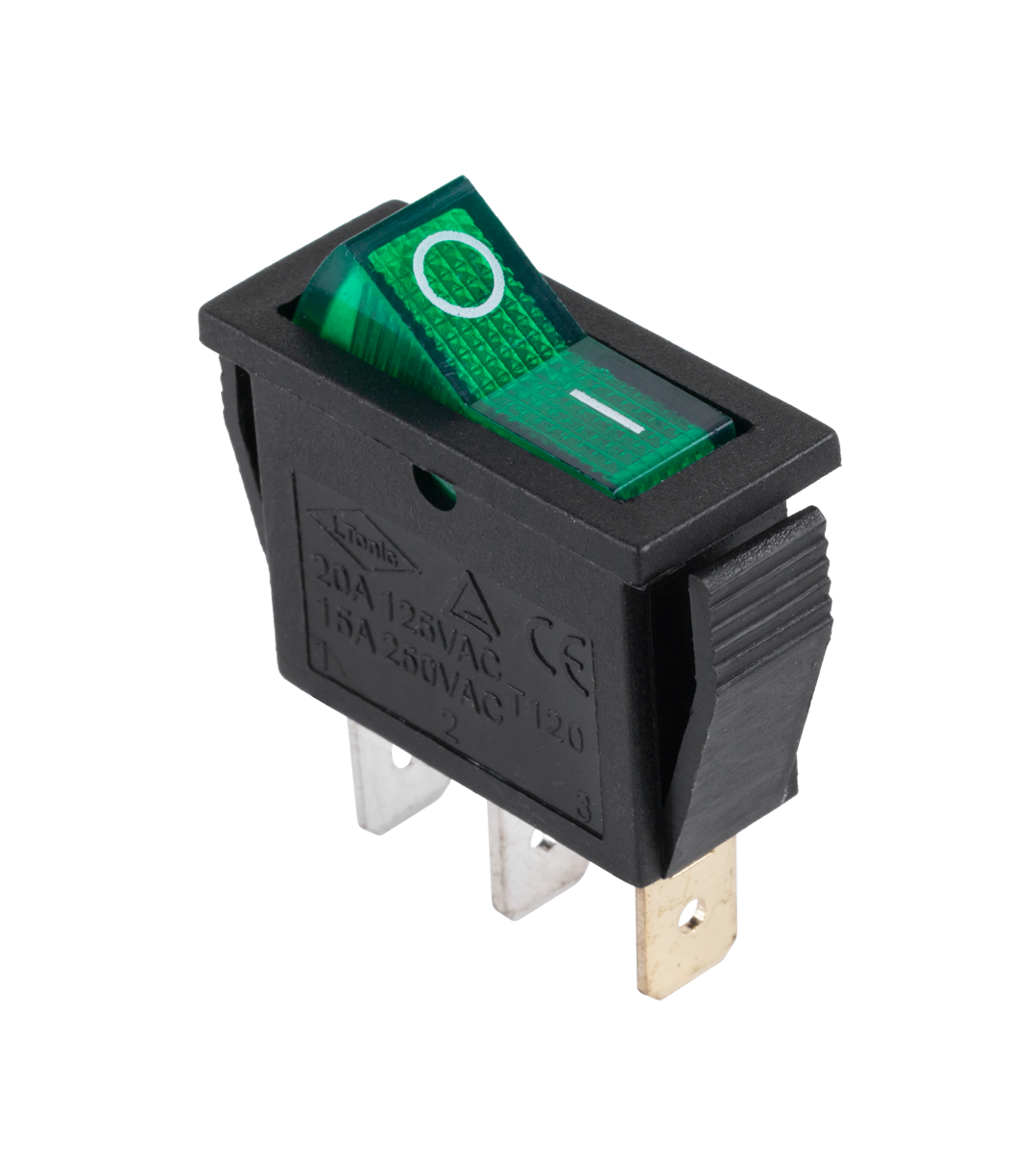 XTREME Comutator basculant 230V verde 3 pini PRK0007D