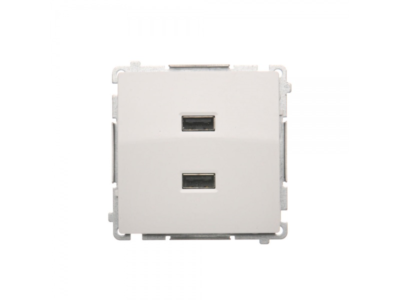 Kontakt-Simon Priză USB dublă Simon Basic modul albă