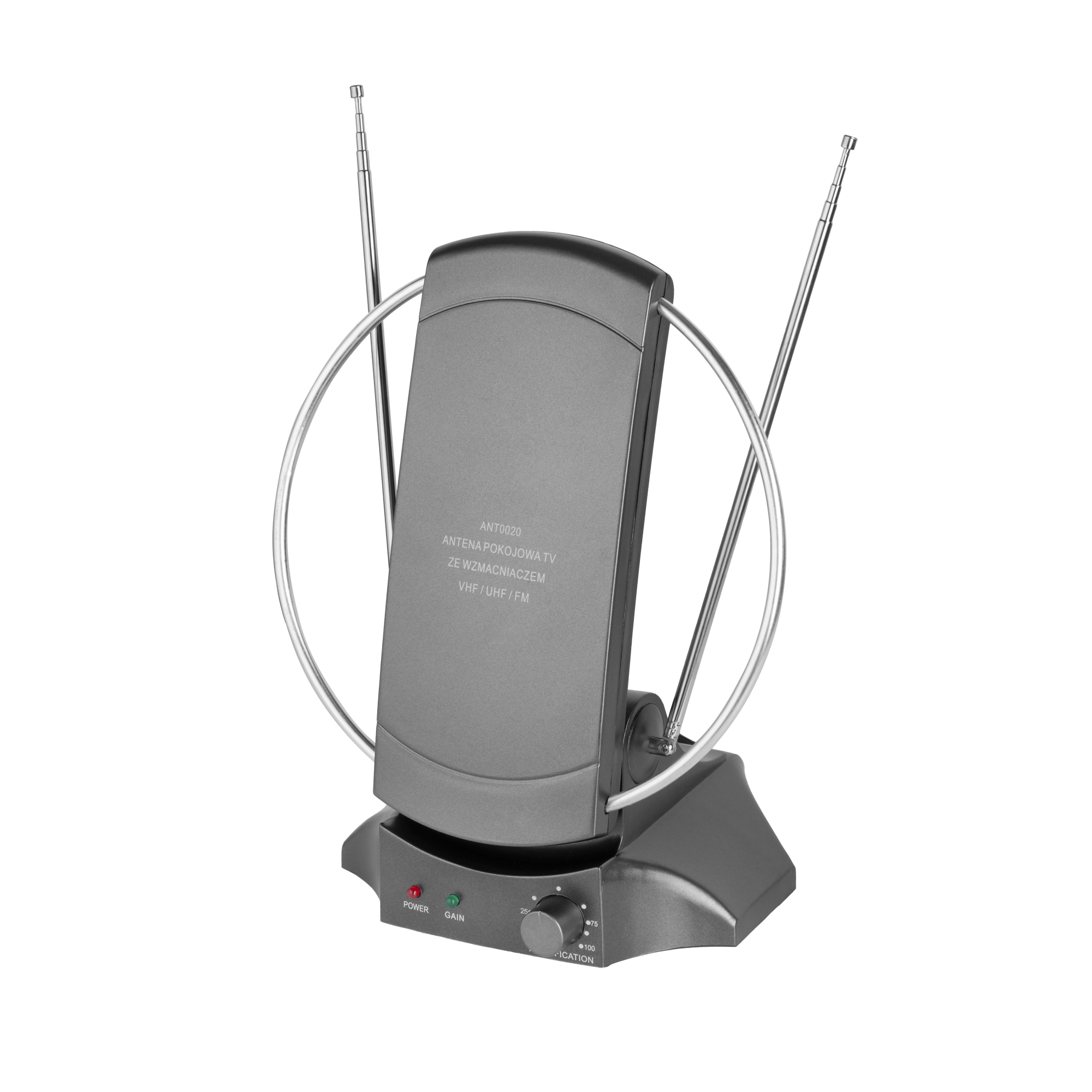 CABLETECH Antena de interior TV, FM cu amplificator