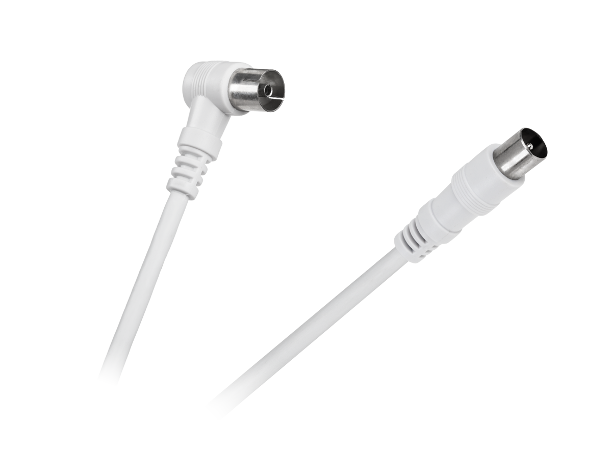 CABLETECH Cablu TV-VIDEO unghiular alb 5m KPO2740F-5