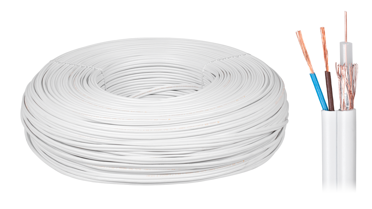 Elektrokabel Cablu coaxial YWDXek 75-0,59/3,7 K-60 + 2x0,5 mm 200 m