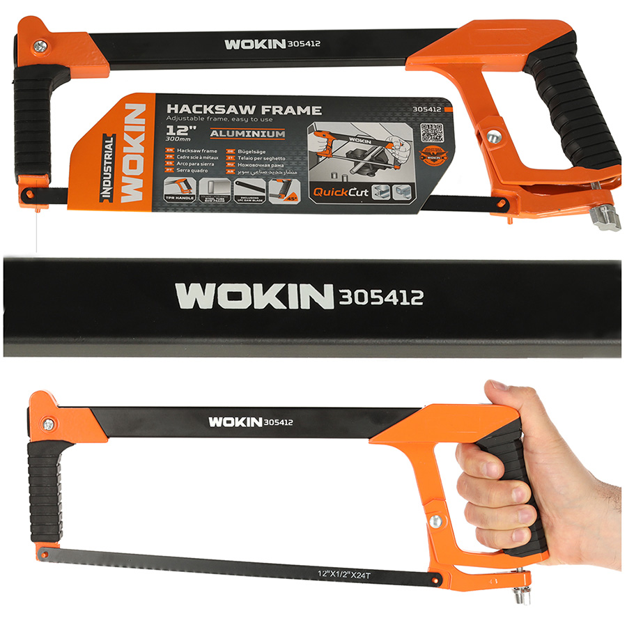 WOKIN ferăstrău pentru metal cu mâner din aluminiu setare lamă 300 mm