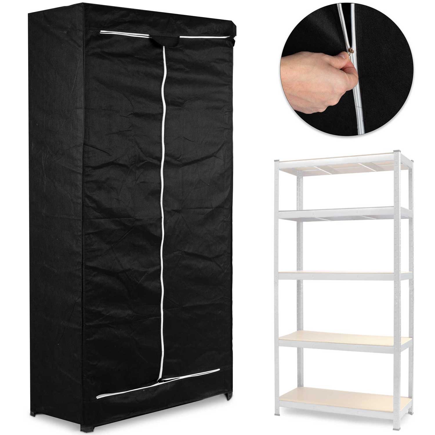 Massido Protecție pentru raft 180 x 90 x 40 cm negru