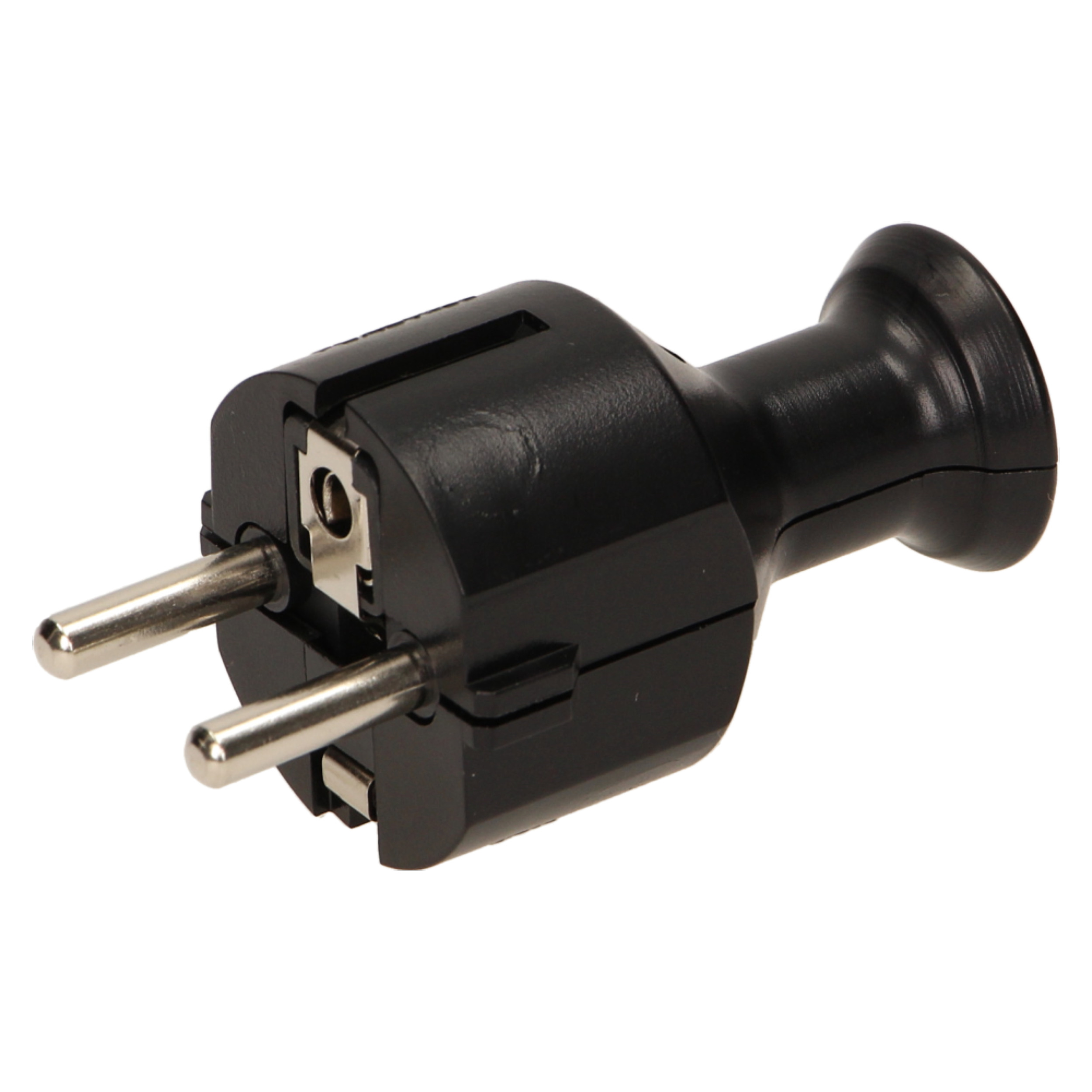 Ștecher electric negru drept 230V