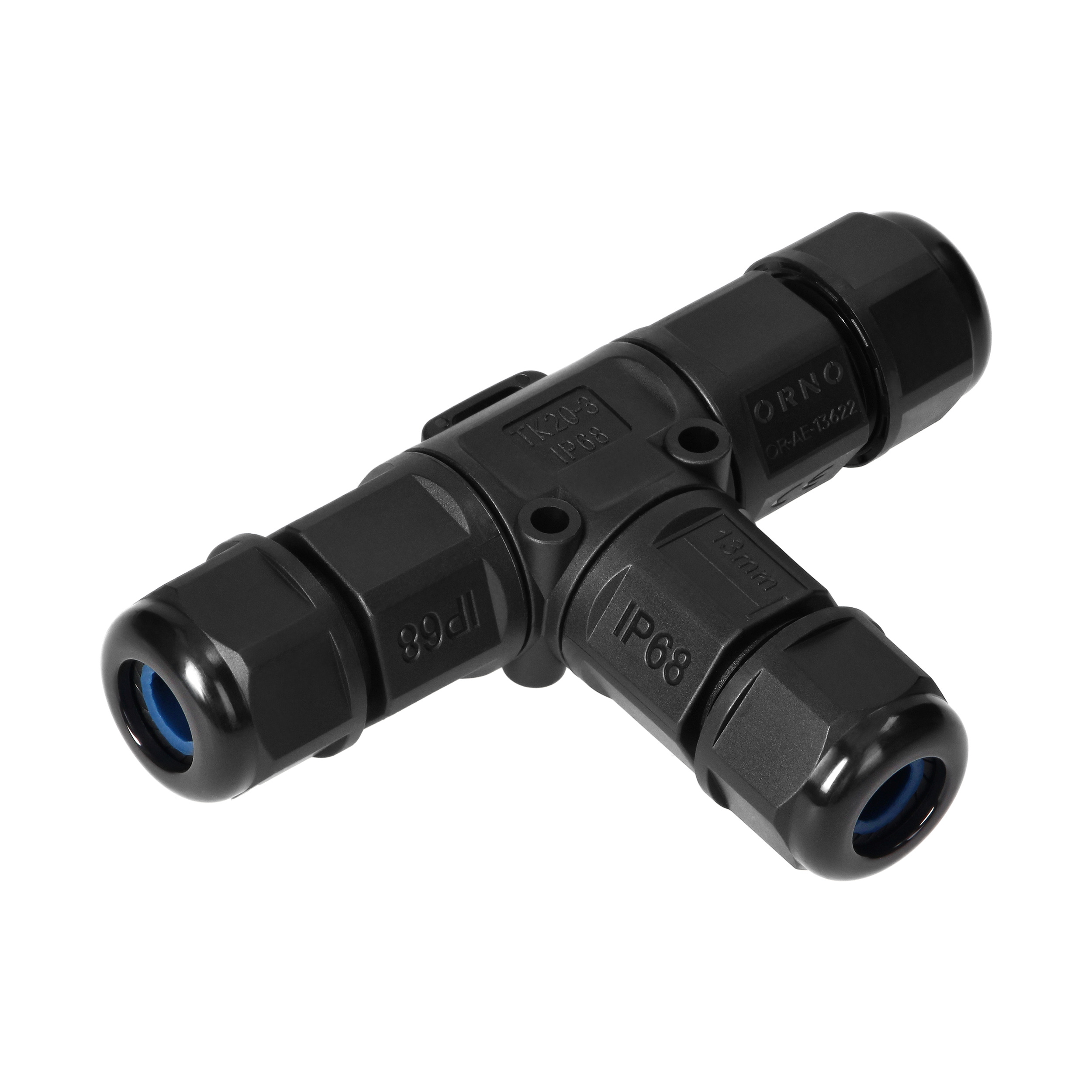 Conector T cu racord rapid IP68 3x4mm² 400V/25A