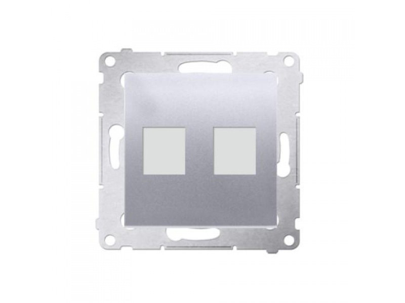 KONTAKT-SIMON S.A., Capac priză 2x RJ45/RJ12 Simon 54 premium argintiu DKP2,01/43
