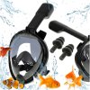 Masca completă pliabilă cu snorkel L/XL negru