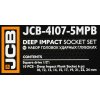 JCB Set de adaptoruri de impact adânci 1/2" Cr-Mo 6 colțuri 10 bucăți