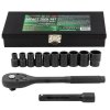 Set de Unelte cu Impact ROCKFORCE, 12 Piese, 1/2", 12 Fete, 10-24mm