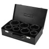 JCB Set de capete de impact 1" Cr-Mo hexagonale 7 PIESE 46-75mm