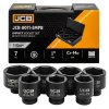 JCB Set de capete de impact 1" Cr-Mo hexagonale 7 PIESE 46-75mm