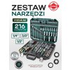 Set unelte 216 piese 1/4" 3/8" 1/2"
