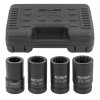 FORCEKRAFT Set de 4 adaptori adânci pentru impact în cutie, 1" 12-puncte, 27-36mm
