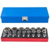FORSAGE Set de accesorii pentru cheie cu piese hexagonale de impact 25 elemente 1/4" 1/2" 4-32mm