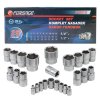 FORSAGE Set de accesorii pentru cheie cu piese hexagonale de impact 25 elemente 1/4" 1/2" 4-32mm