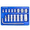 set of tool sockets 15 pieces 10 36 mm knob cr v