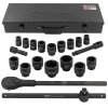 Set de scule cu impact 3/4" 21 piese.
