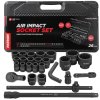 Set de unelte pentru impact 26 piese, 3/4"