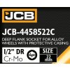 Hârtie de protecție JCB pentru roți din aluminiu cu capac de protecție 1/2" 22mm Cr-Mo