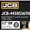 Cap de impact JCB HLBOKÁ subțire 1/2" Cr-Mo cu 6 fețe 36mm